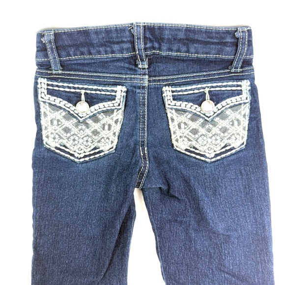 Faded Glory Girls Size 5 Bootcut Jeans with Embroidered Back Pockets - Picture 8 of 10
